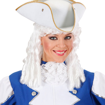 e-carnavalskleding-SYK Driesteek hoed in wit