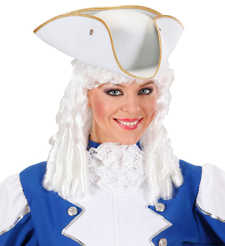 e-carnavalskleding-SYK Driesteek hoed in wit
