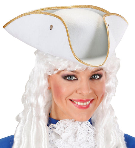 e-carnavalskleding-SYK Driesteek hoed in wit