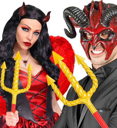 e-carnavalskleding-SYK Drietand goud met rood