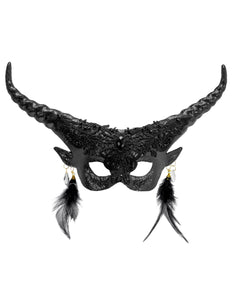 e-carnavalskleding-SYK Duivel masker luxe zwart theater