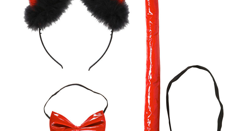 e-carnavalskleding-SYK Duivel set rood met marabou