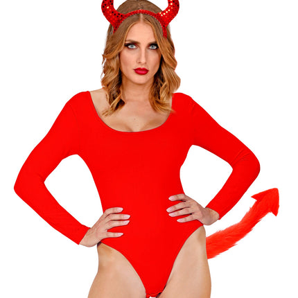 e-carnavalskleding-SYK Duivelstaart rood pluche