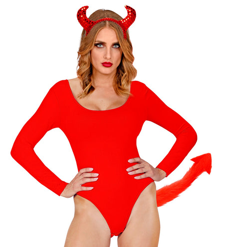 e-carnavalskleding-SYK Duivelstaart rood pluche