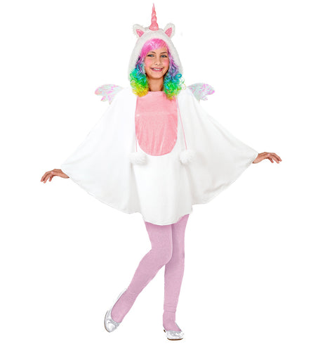 e-carnavalskleding-SYK Eenhoorn poncho met muts kinderen