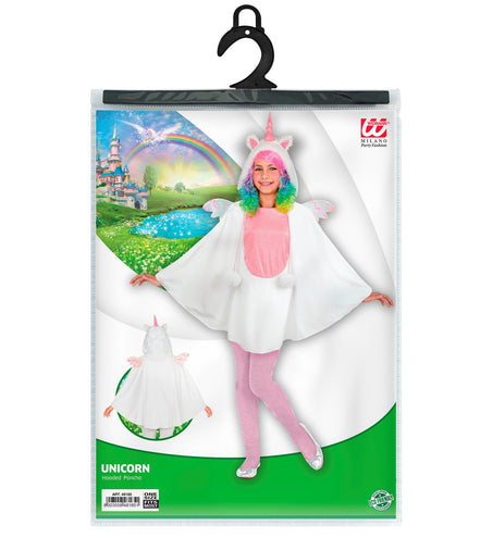 e-carnavalskleding-SYK Eenhoorn poncho met muts kinderen