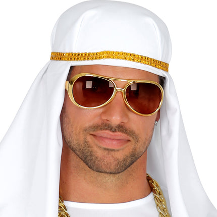e-carnavalskleding-SYK Elvis bril rock 'n roll goud