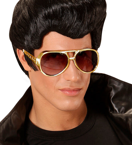 e-carnavalskleding-SYK Elvis bril rock 'n roll goud