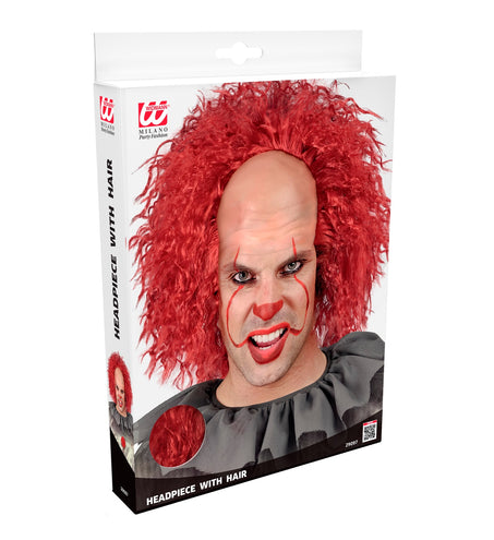 e-carnavalskleding-SYK Enge clownspruik met rood haar