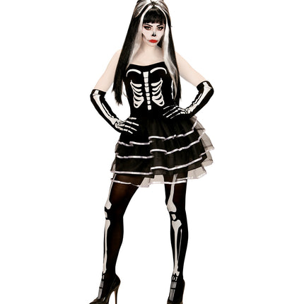 e-carnavalskleding-SYK Enge skeleton jurkjes voor Halloween