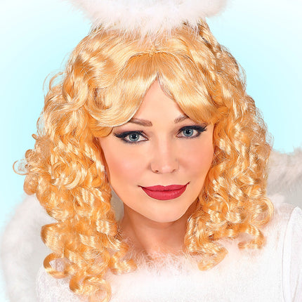 e-carnavalskleding-SYK Engel pruik blond