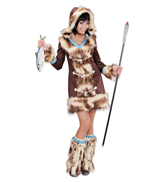 e-carnavalskleding-SYK Eskimo pak dames jurkje Aleid