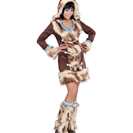 e-carnavalskleding-SYK Eskimo pak dames jurkje Aleid