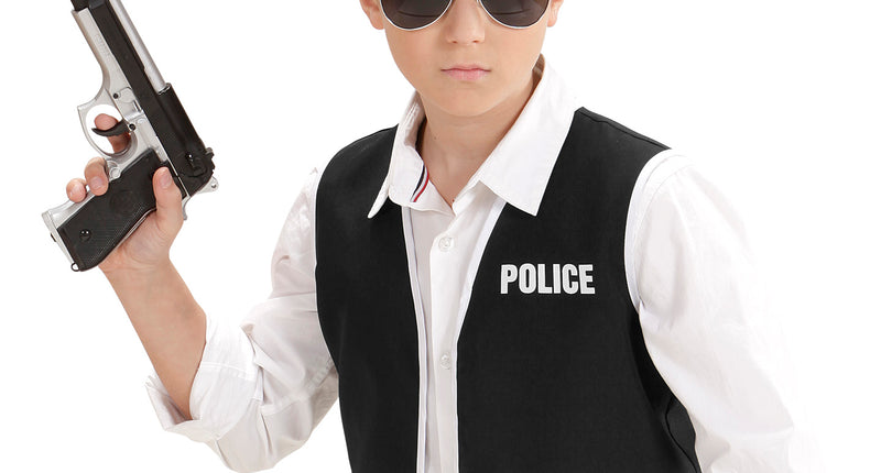 e-carnavalskleding-SYK Fbi Vest met cap