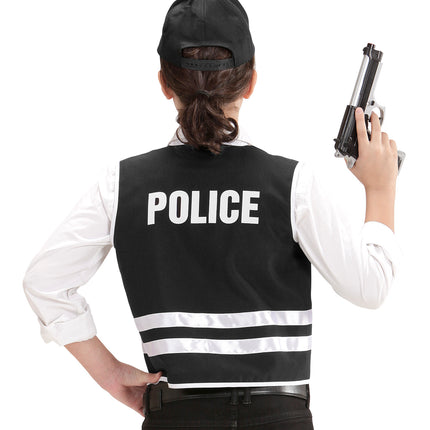 e-carnavalskleding-SYK Fbi Vest met cap