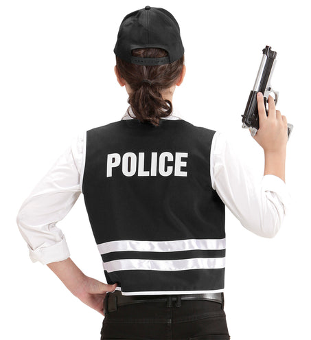 e-carnavalskleding-SYK Fbi Vest met cap