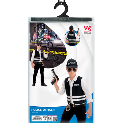 e-carnavalskleding-SYK Fbi Vest met cap