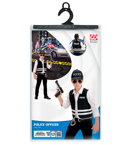 e-carnavalskleding-SYK Fbi Vest met cap