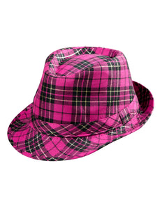 e-carnavalskleding-SYK Fedora Rose Met Tartan Print