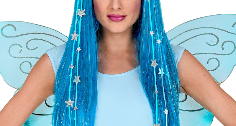 e-carnavalskleding-SYK Feeënpruik blauw met sterren