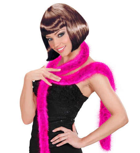 e-carnavalskleding-SYK Fel roze dunne boa