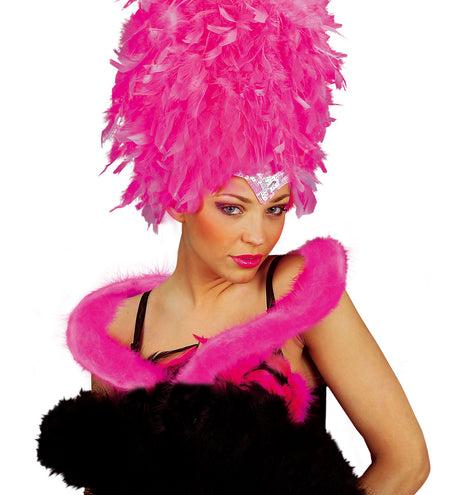 e-carnavalskleding-SYK Fel roze dunne boa