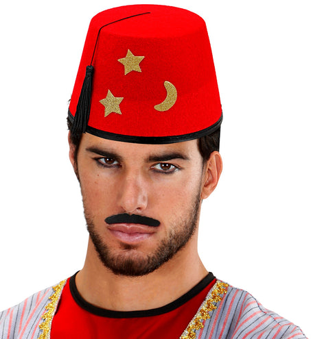 e-carnavalskleding-SYK Fez hoed vilt rood