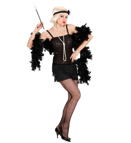 e-carnavalskleding-SYK Flapper Jurk Zwart