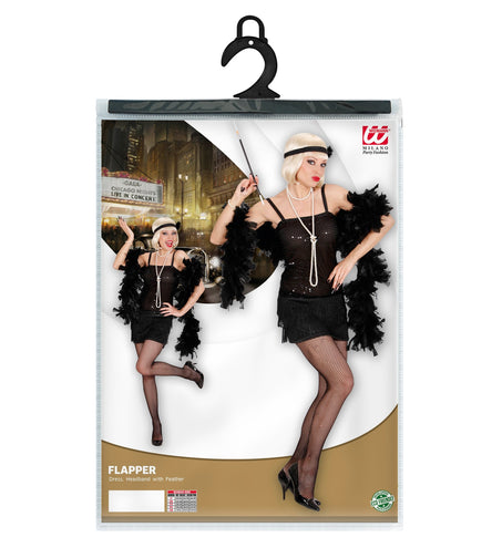 e-carnavalskleding-SYK Flapper Jurk Zwart