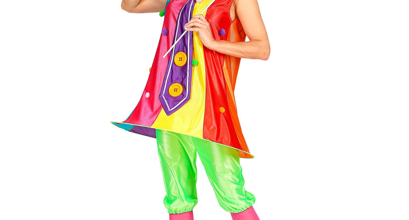e-carnavalskleding-SYK Fleurige clownspak voor dames