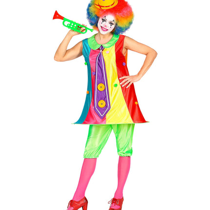 e-carnavalskleding-SYK Fleurige clownspak voor dames