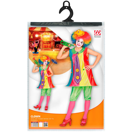 e-carnavalskleding-SYK Fleurige clownspak voor dames