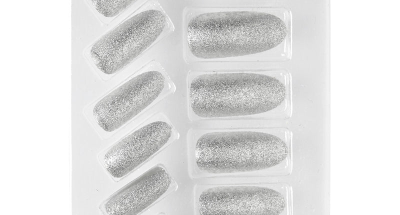 e-carnavalskleding-SYK Fluoriserende opplaknagels zilver glitters