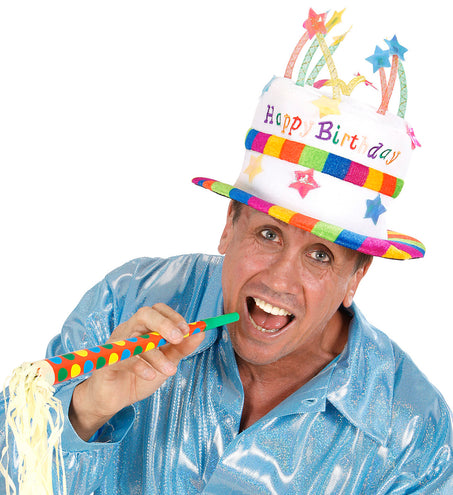 e-carnavalskleding-SYK Fluwelen hoed happy birthday