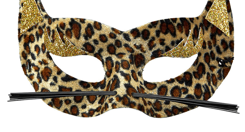 e-carnavalskleding-SYK Fluwelen luipaard masker
