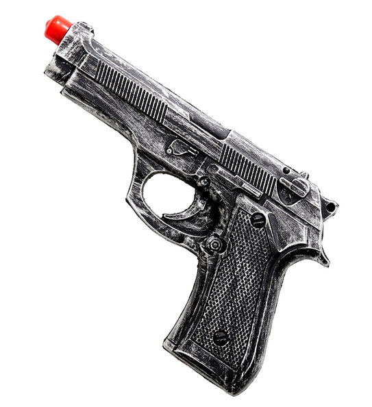 e-carnavalskleding-SYK Foam latex pistool zwart 19cm