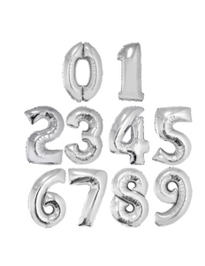 e-carnavalskleding-SYK Folieballon 102 cm zilver