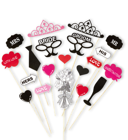 e-carnavalskleding-SYK Foto booth accessoires bruid en bruidegom