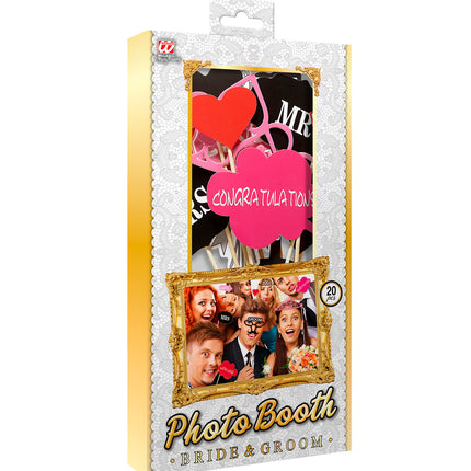 e-carnavalskleding-SYK Foto booth accessoires bruid en bruidegom