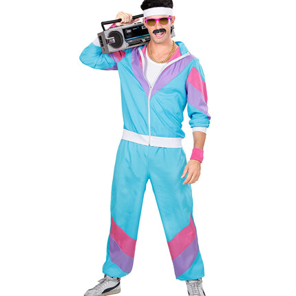 e-carnavalskleding-SYK Fout trainingspak Blauw New kids jaren 80 volwassenen