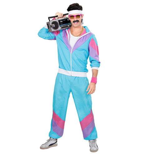 e-carnavalskleding-SYK Fout trainingspak Blauw New kids jaren 80 volwassenen