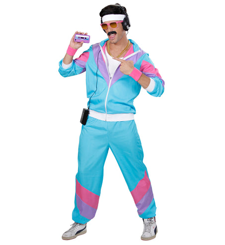 e-carnavalskleding-SYK Fout trainingspak Blauw New kids jaren 80 volwassenen