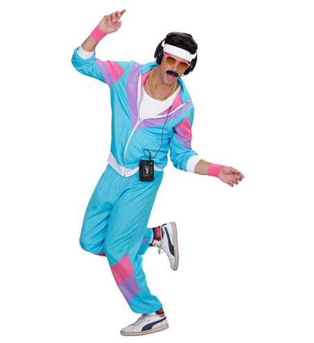 e-carnavalskleding-SYK Fout trainingspak Blauw New kids jaren 80 volwassenen