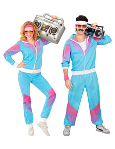 e-carnavalskleding-SYK Fout trainingspak Blauw New kids jaren 80 volwassenen