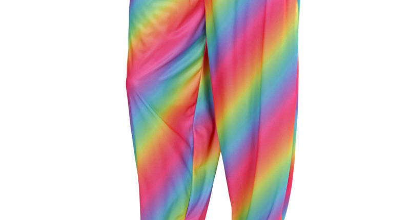 e-carnavalskleding-SYK Foute disco broek regenboog print
