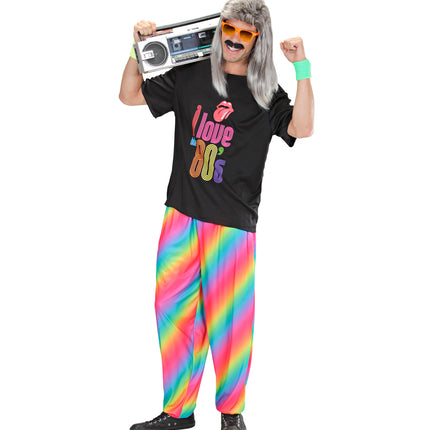 e-carnavalskleding-SYK Foute disco broek regenboog print