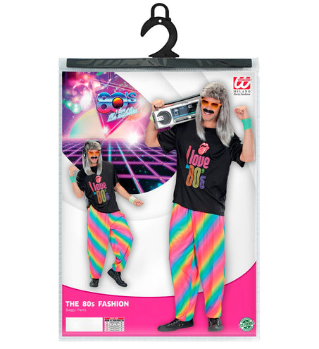 e-carnavalskleding-SYK Foute disco broek regenboog print