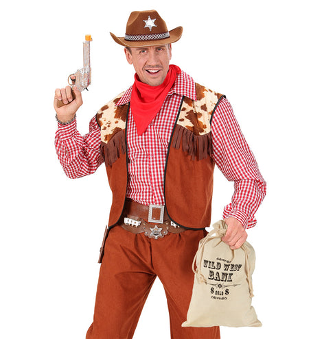 e-carnavalskleding-SYK Geldzak dollar western boef