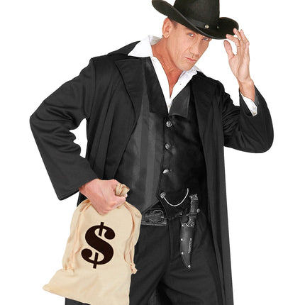 e-carnavalskleding-SYK Geldzak dollar western boef