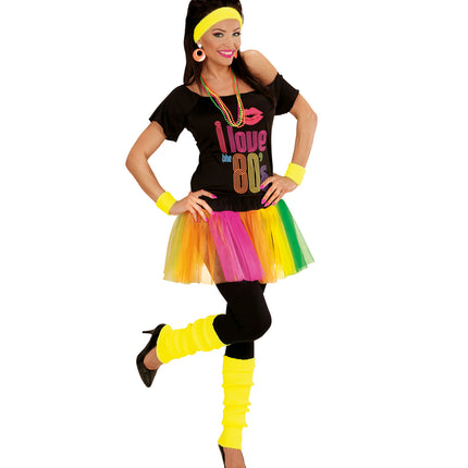 e-carnavalskleding-SYK Gele beenwarmers neon